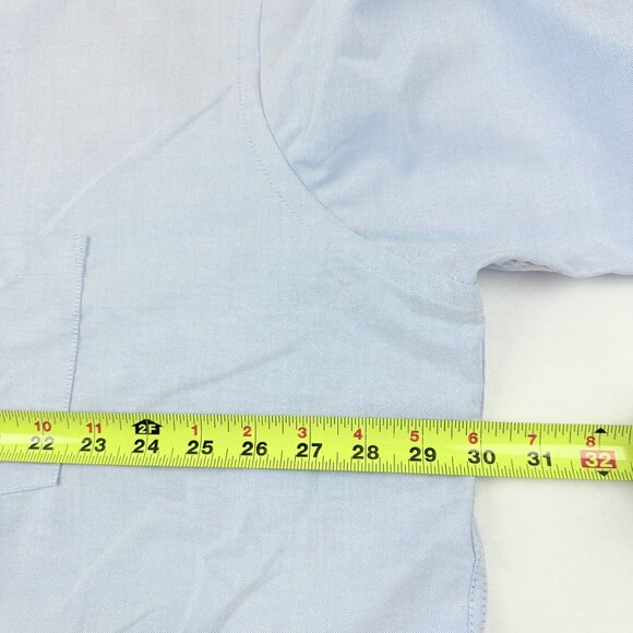 Van Heusen Men's Short Sleeve Regular Fit Wrinkle-Free Blue Shirt Size 20 NWOT - Picture 8 of 9